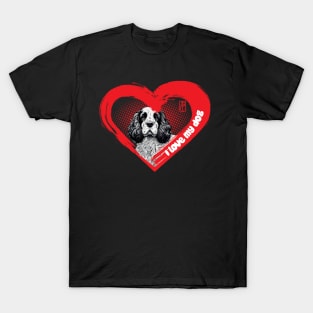 I Love My English Cocker Spaniel - Energetic dog - I Love my dog T-Shirt